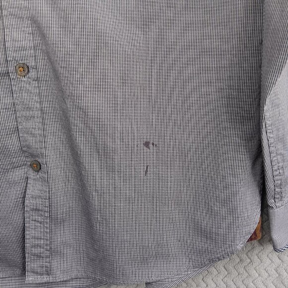 TED BAKER LONDON Men's Long Sleeve Button Down Shirt Striped Gray Size 3 Cotton - Picture 3 of 6